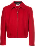Comme Des Garçons Vintage Cropped Zip-up Coach Jacket - Red