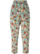 Jean Paul Gaultier Vintage 1991 Floral Print Trousers - Multicolour