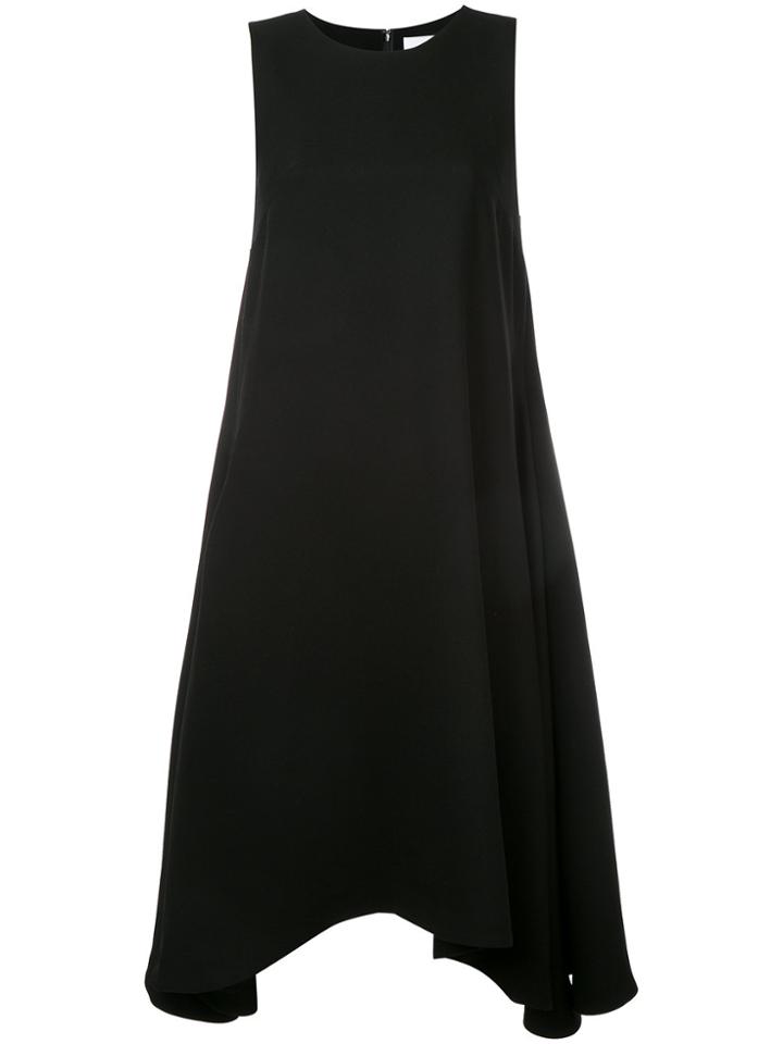Enföld Asymmetric Hem Dress - Black