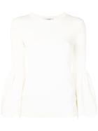 Valentino Bell-sleeved Sweater - White