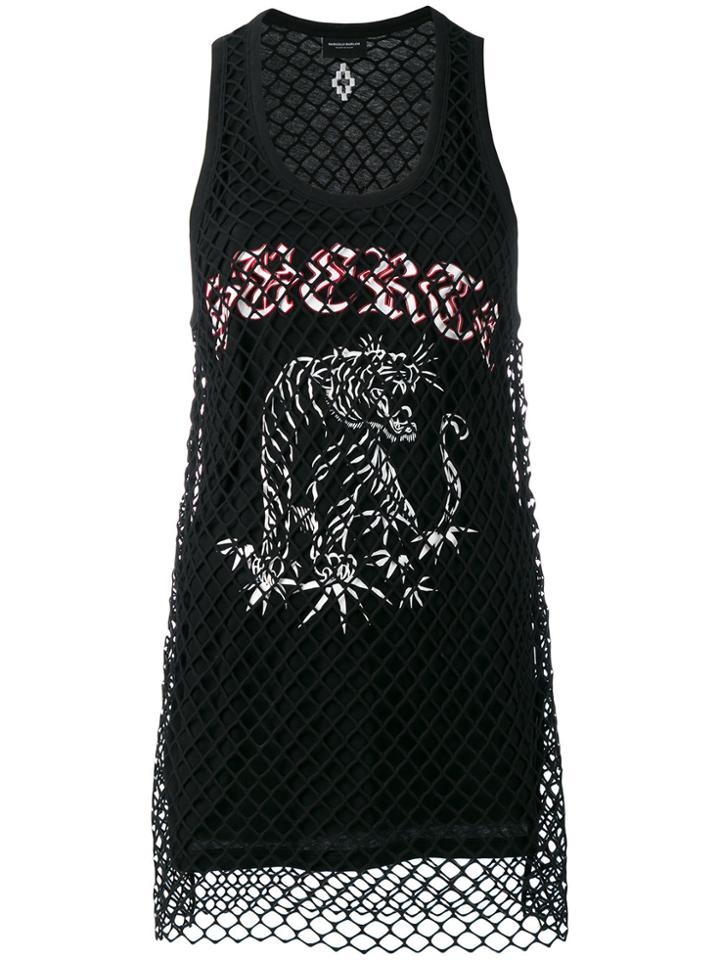 Marcelo Burlon County Of Milan Printed Mesh Vest - Black