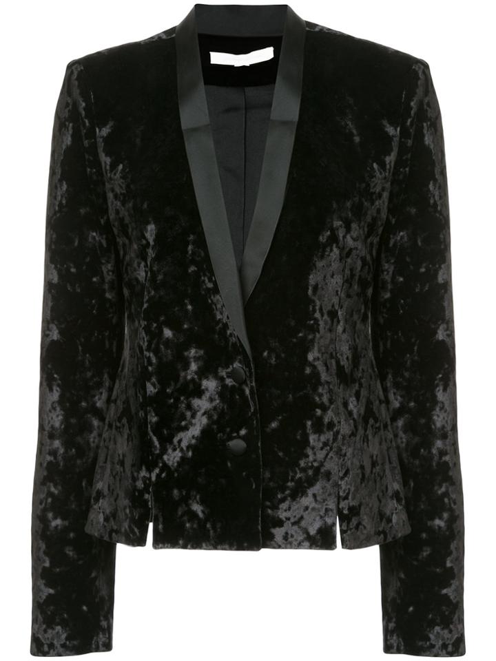 Jonathan Simkhai Crushed Velvet Jacket - Black
