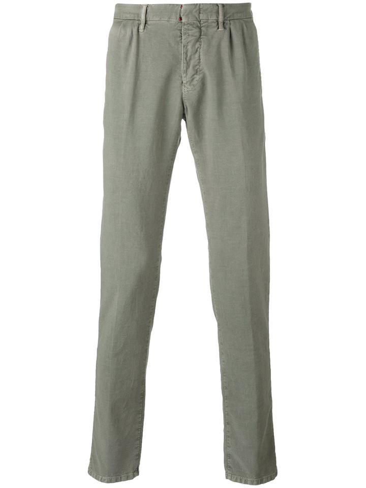 Incotex - Casual Chinos - Men - Cotton/spandex/elastane - 31, Green, Cotton/spandex/elastane