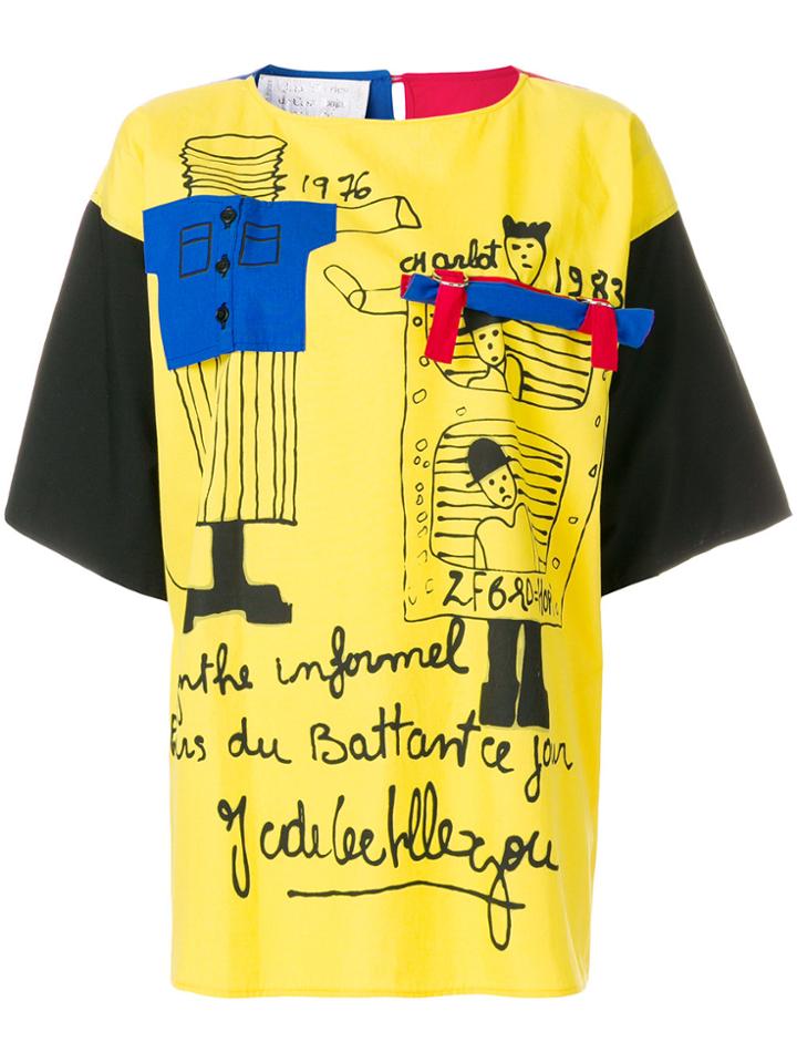 Jc De Castelbajac Vintage Printed Tunic T-shirt - Multicolour
