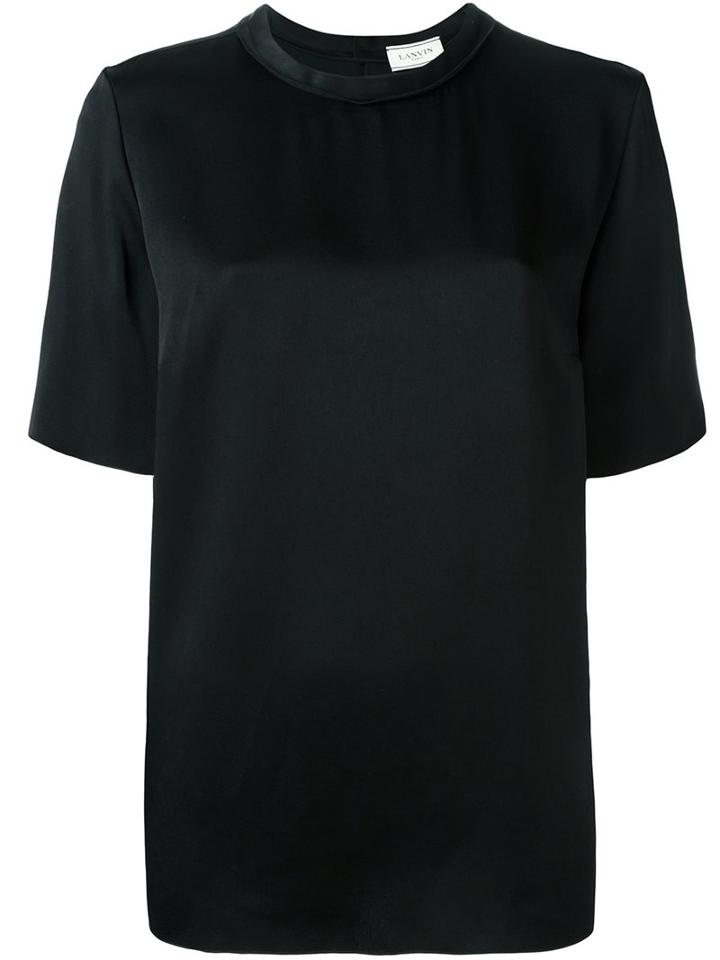 Lanvin Cut Out Detail Top, Women's, Size: 42, Black, Acetate/viscose