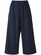 Apuntob - Cropped Trousers - Women - Cotton - S, Blue, Cotton