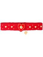 Yves Saint Laurent Vintage Heart Elasticated Belt, Women's, Red