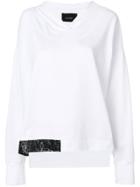 Irina Schrotter Sequin Detail Hoodie - White