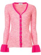 Baum Und Pferdgarten Ruffle Cuff Cardigan - Pink & Purple