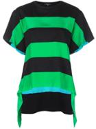 Barbara Bui Drape Striped T-shirt - Green