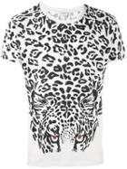 Saint Laurent Leopard Print T-shirt, Men's, Size: Xs, White, Cotton