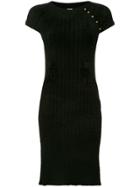 Chanel Vintage Cc Logos Short Sleeve One Piece Dress - Black