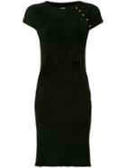 Chanel Vintage Cc Logos Short Sleeve One Piece Dress - Black