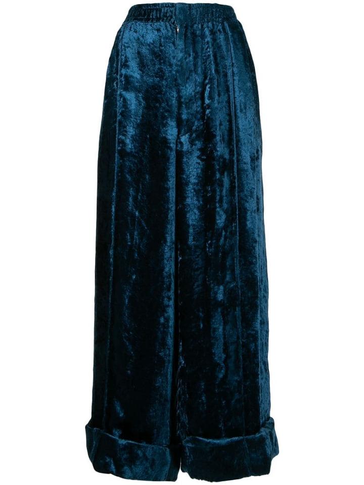 Toga Crushed Velvet Trousers - Blue