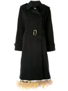Tu Es Mon Trésor Belted Trench Coat - Black