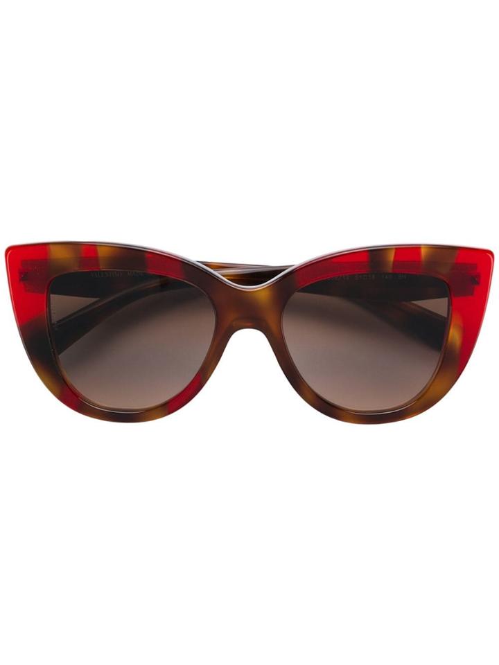 Valentino Eyewear Valentino Garavani Cat Eye Sunglasses - Nude &