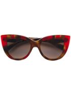 Valentino Eyewear Valentino Garavani Cat Eye Sunglasses - Nude &