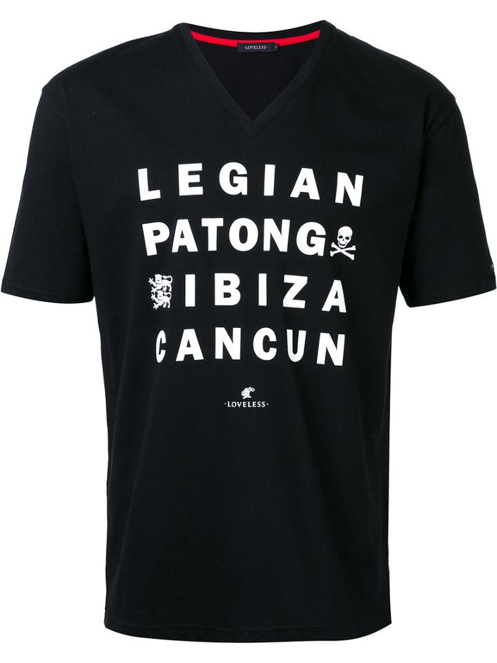 Loveless - Location Printed T-shirt - Men - Cotton - 2, Black, Cotton