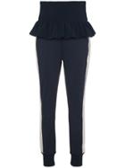 Ganni Presbourg High Waisted Track Pants - Blue