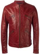 Dolce & Gabbana Leather Jacket, Men's, Size: 46, Red, Silk/lamb Skin