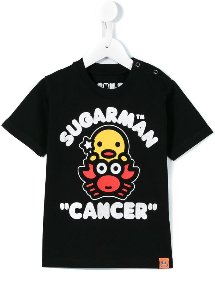 Sugarman Kids Cancer Print T-shirt, Boy's, Size: 7 Yrs, Black