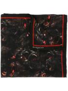 Givenchy Baboon Print Scarf, Men's, Black, Virgin Wool/silk