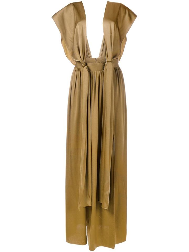 Lanvin Draped Front Dress - Green