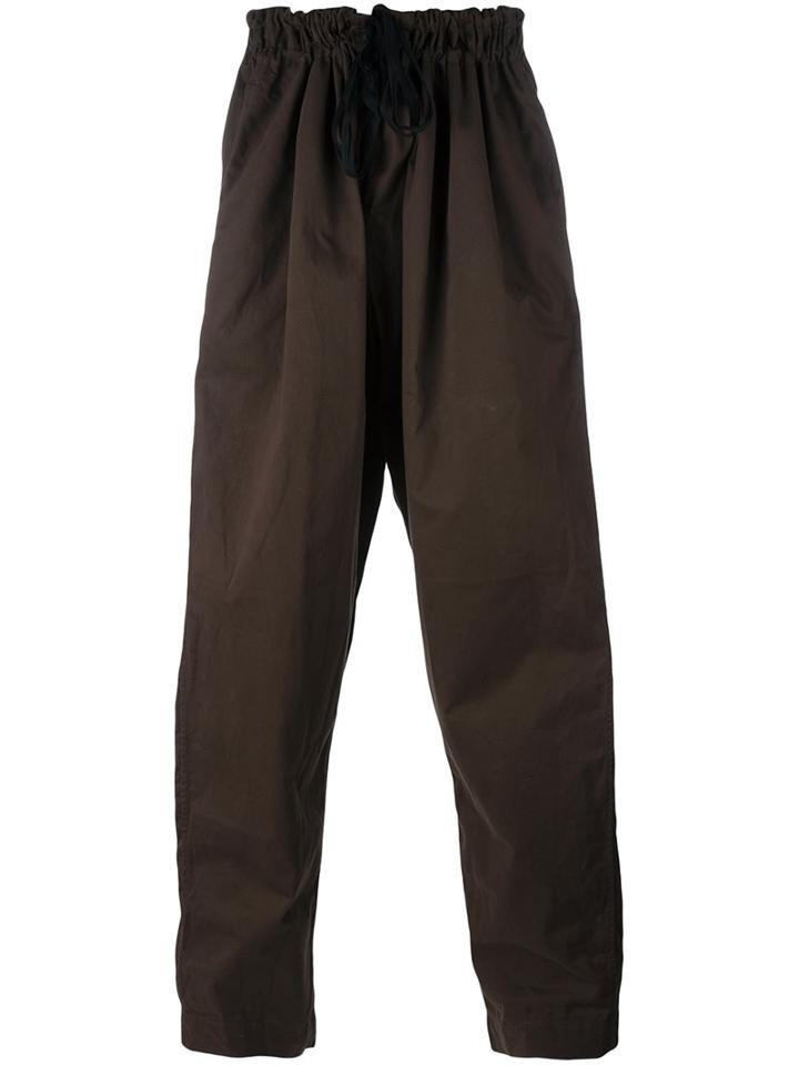Casey Casey Oversized Pants, Men's, Size: Large, Brown, Cotton