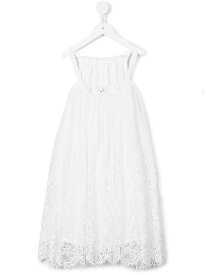 Ermanno Scervino Junior - Floral Lace Dress - Kids - Nylon/polyester/viscose - 4 Yrs, White