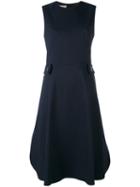 Marni - Flared Midi Dress - Women - Silk/cotton - 40, Blue, Silk/cotton