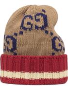 Gucci Gg Knitted Beanie Hat - Neutrals