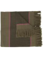 Denis Colomb - Striped Scarf - Women - Cashmere - One Size, Brown, Cashmere