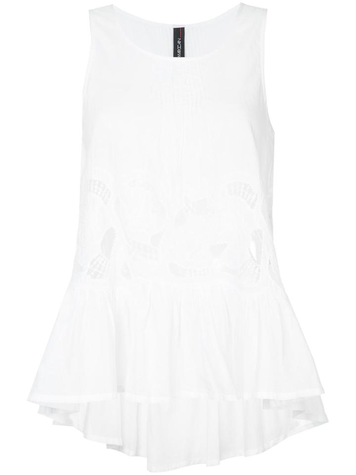 Marc Cain Flared Sleeveless Blouse - White