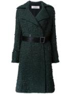 Nina Ricci Belted Coat, Women's, Size: 38, Green, Polyamide/wool