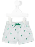 Embroidered Cactus Swim Short - Kids - Polyamide/polyester - 6 Mth, Green, Tartine Et Chocolat