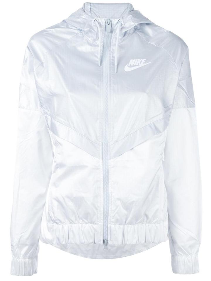 Nike Colour Block Windbreaker Jacket, Women's, Size: Small, White, Polyester