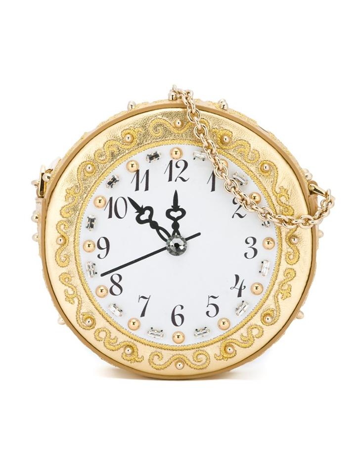 Dolce & Gabbana Kids Embellished Clock Shoulder Bag, Kids Unisex, Grey