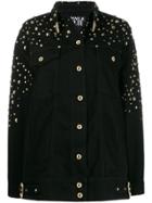 Versace Jeans Couture Oversized Studded Denim Jacket - Black