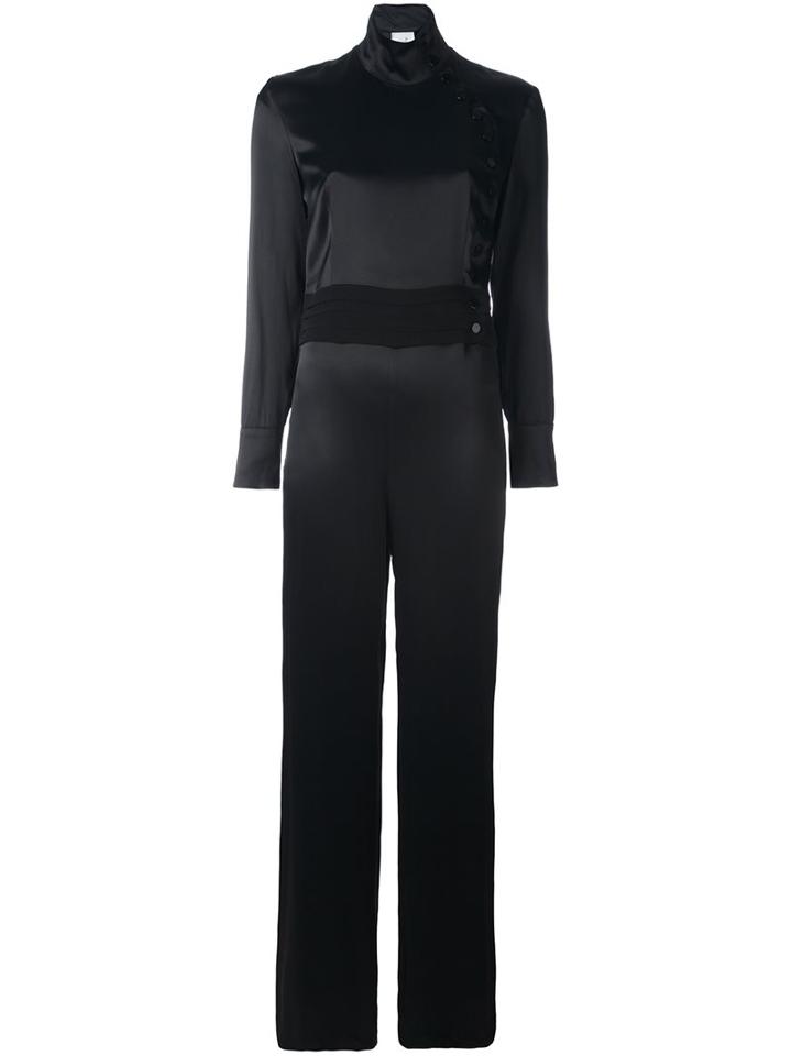 Carolinaritz 'marie Agnes' Jumpsuit, Women's, Size: 40, Black, Acetate/viscose/spandex/elastane