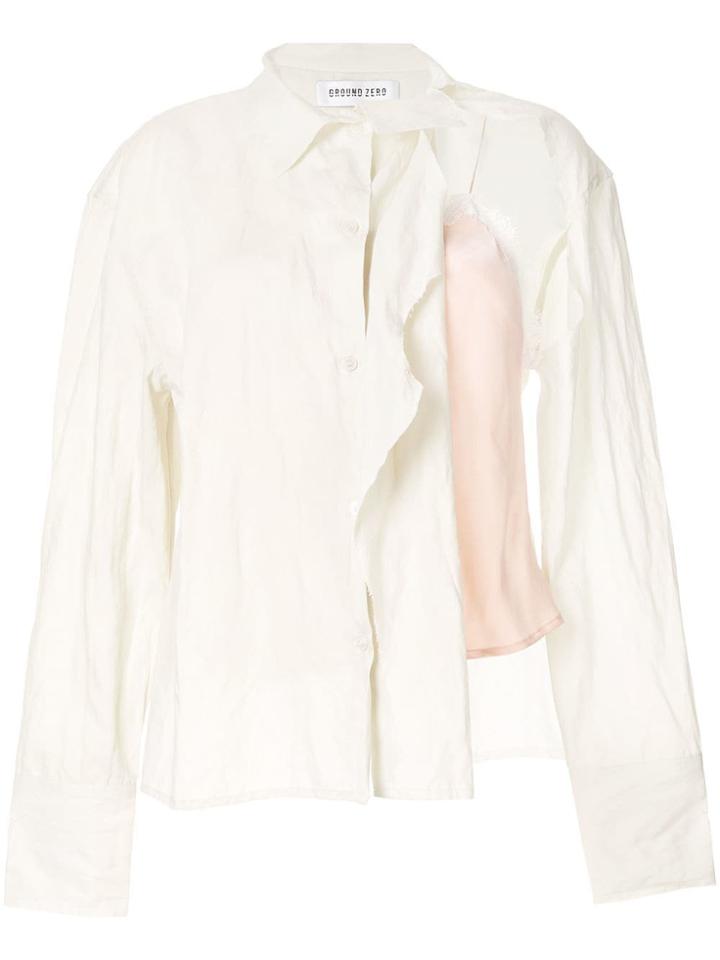 Ground Zero Two Way Shirt - White