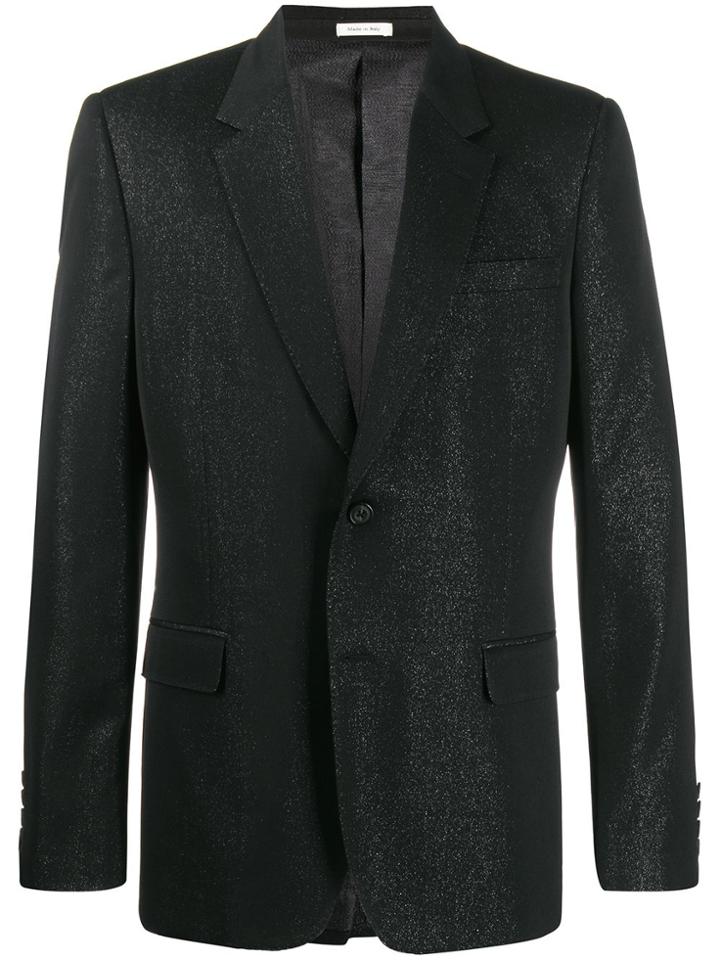 Alexander Mcqueen Glitter Blazer - Black