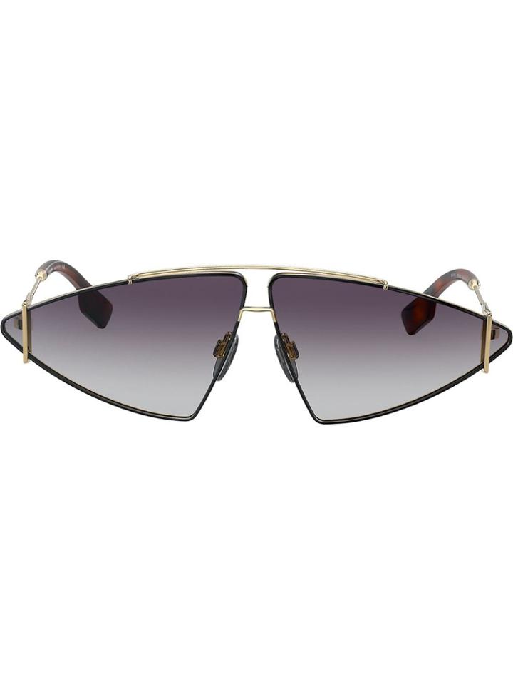 Burberry Eyewear Oversized Triangle Sunglasses - Gold