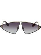 Burberry Eyewear Oversized Triangle Sunglasses - Gold