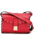Furla Scalloped Detail Crossbody Bag, Women's, Red, Leather