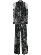 Red Valentino - Star Print Jumpsuit - Women - Silk/polyamide/polyester/spandex/elastane - 44, Black, Silk/polyamide/polyester/spandex/elastane