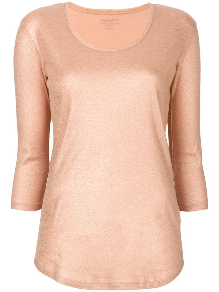 Majestic Filatures V-neck Blouse - Nude & Neutrals