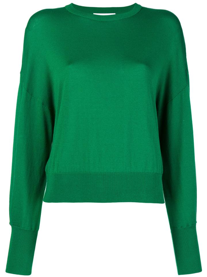 Enföld Round Neck Jumper - Green
