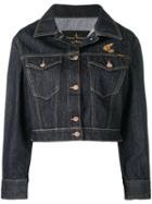 Vivienne Westwood Anglomania Logo Cropped Denim Jacket - Blue