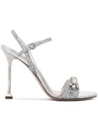 Miu Miu Metallic Leather 105 Sandals