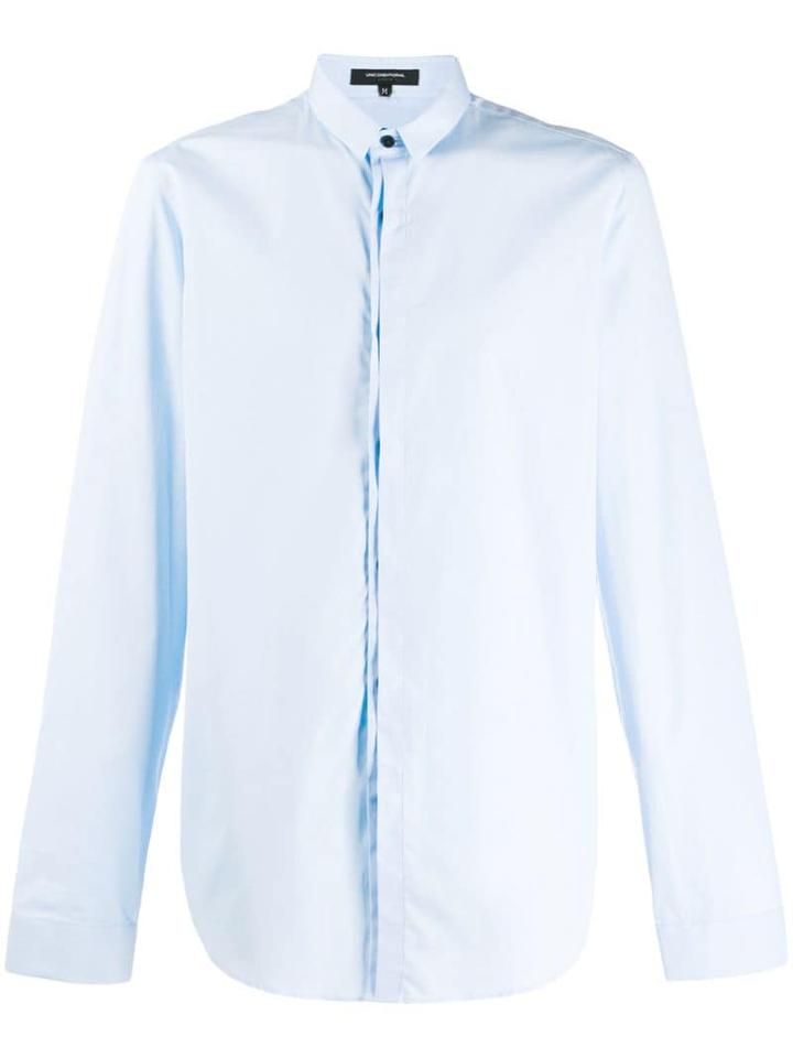 Unconditional Embroidered Baby Collar Shirt - Blue